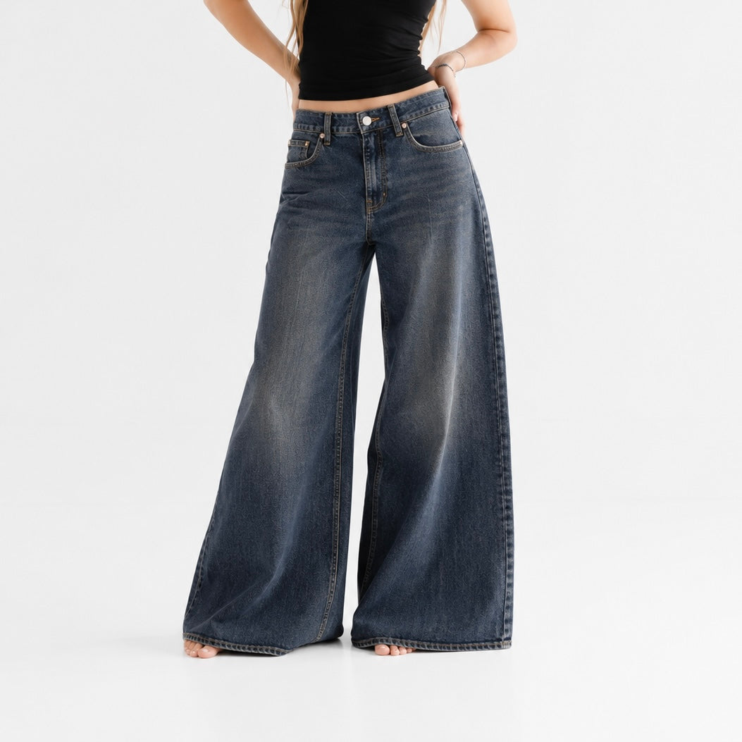 Women's Ultra Wide Leg Spray Jeans (20161)