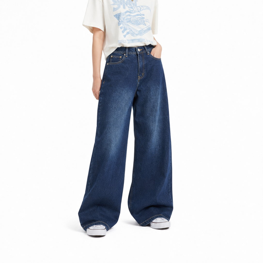 Women's Wide Leg Spray Jeans (20158)