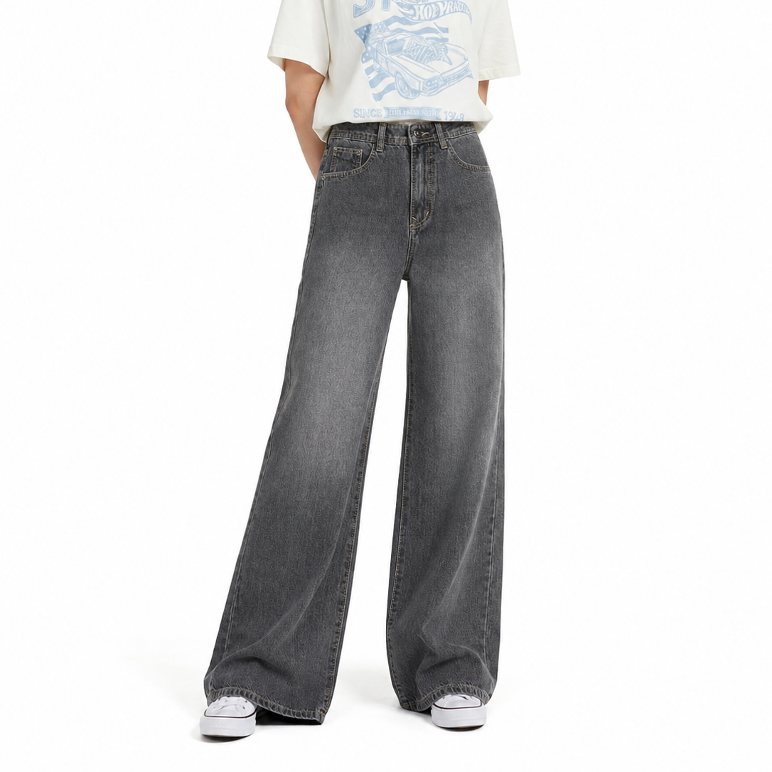 Women's Wide Leg Spray Jeans (20158)